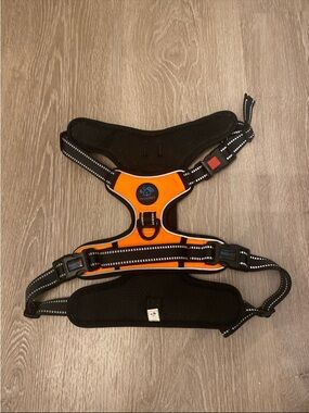 Propet Orange and Black Reflective Dog Harness